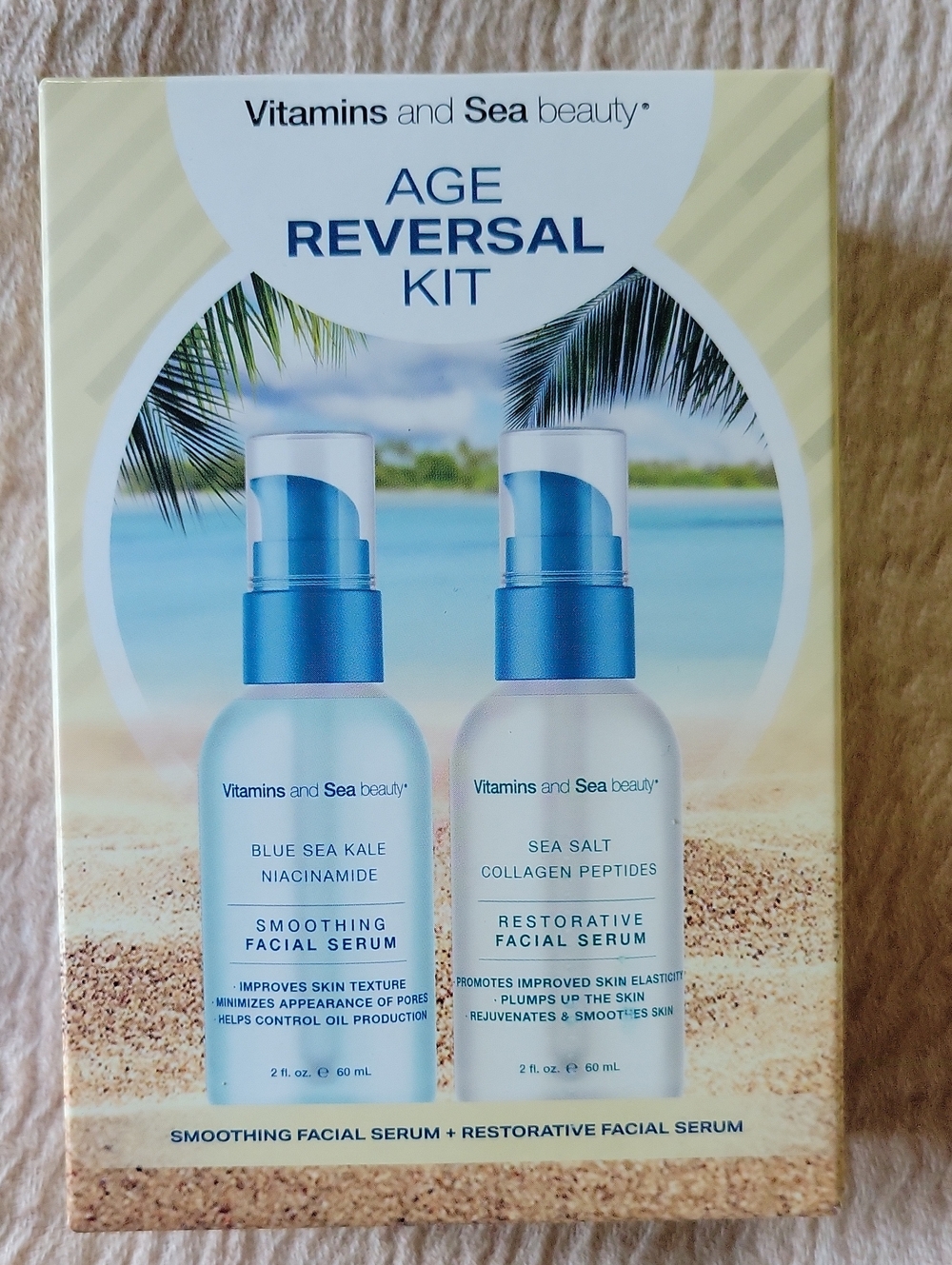 Vitamins and Sea Beauty Age Reversal Kit - Blue/White Facial Serums